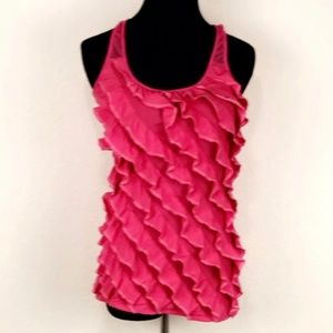 Pink Tank Top with ruffles